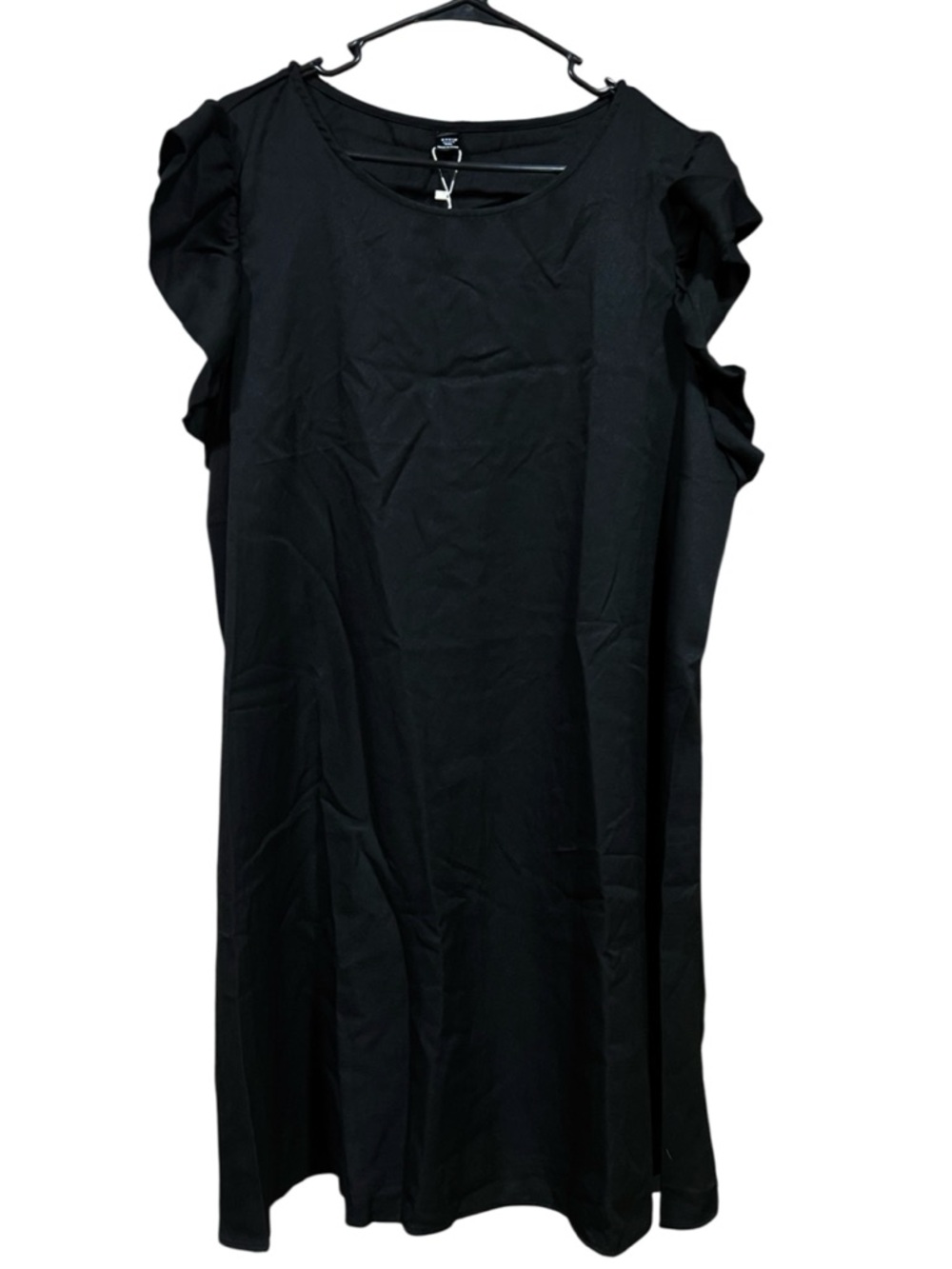 SHEIN Black Short Ruffle Sleeve Dress Size 4X